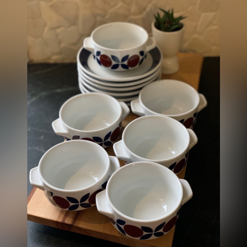 SCHÖNWALD | Set of 6 | Vintage Dessert/Soup Bowls and Under Plates